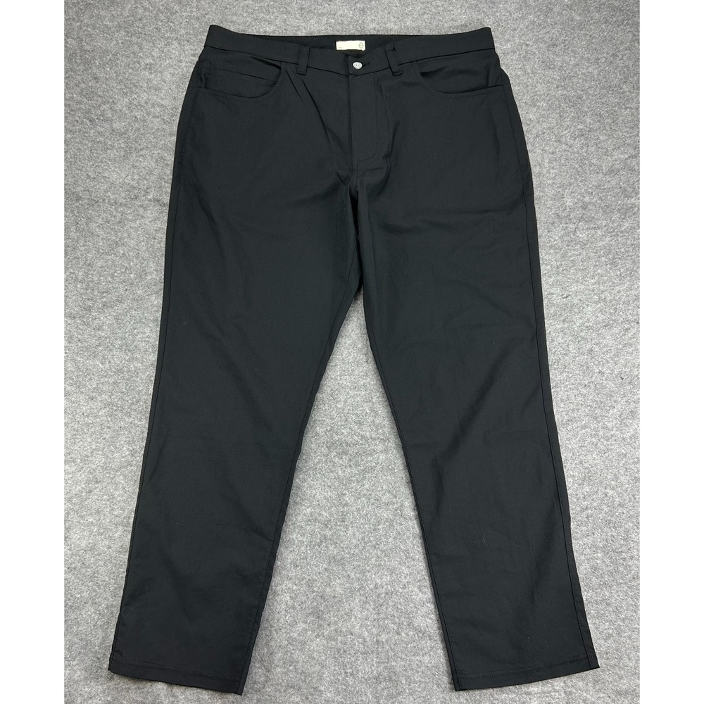 Tasc Performance Motion Chino Pants Mens 36x30 Black Straight Leg Golf Stretch